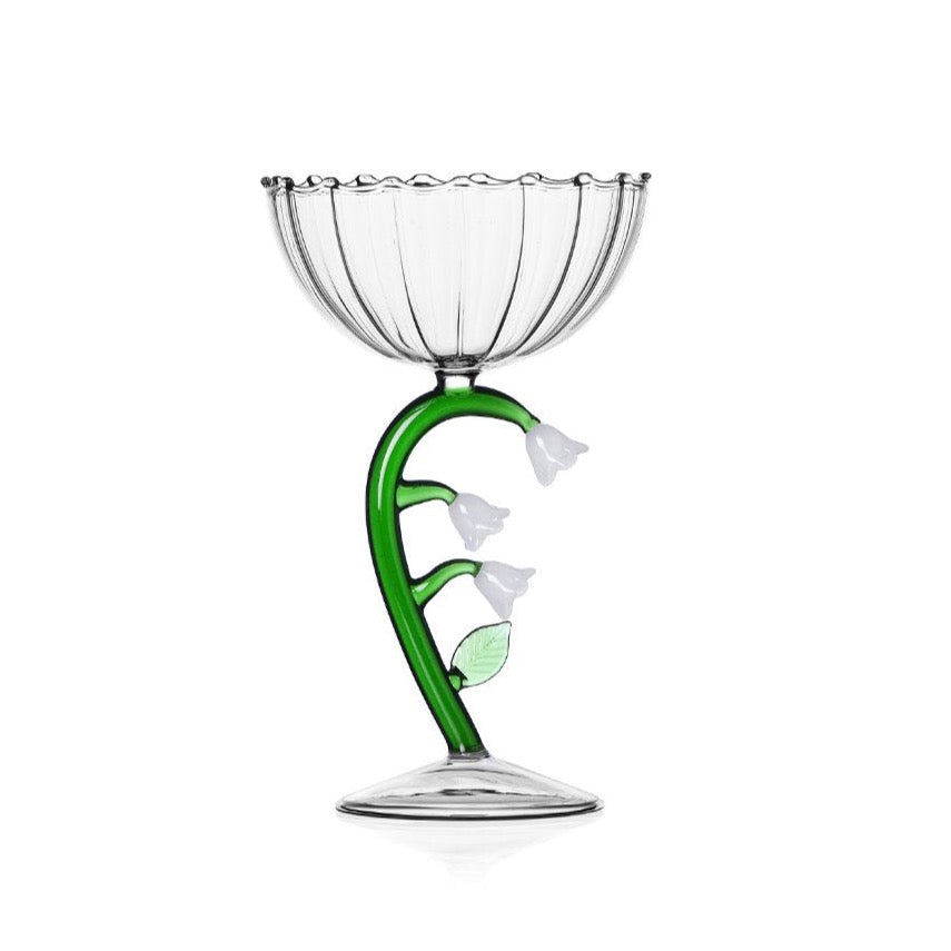 Ichendorf Milano - Botanica - Optical Champagne Coupe - White Flower 9.5 oz