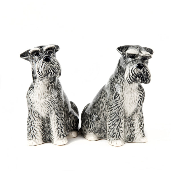 Quail - Schnauzer Dog -Salt and Pepper Shakers