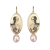 Anzu - Long Oval Pearl Earrings - Gold Vermeil - Aphrodite