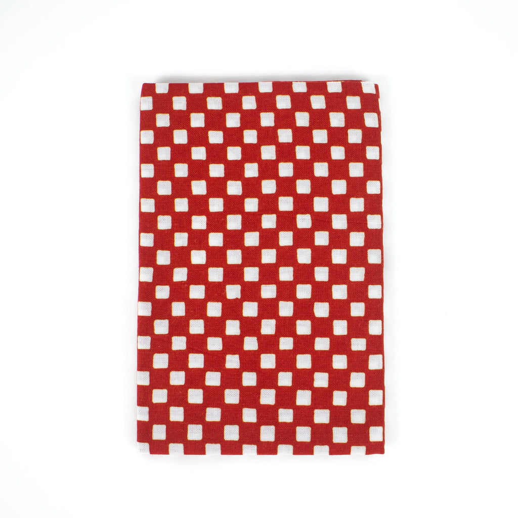 Kamawanu Tenugui Napkin - Check Red