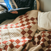 BasShu Patchwork Quilt Blanket - Red