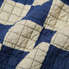 BasShu Patchwork Quilt Blanket - Navy
