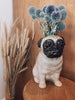 Quail - Fawn Pug Vase - Large
