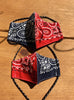 Cotton Face Mask with Adjustable Strap - Bandana Print