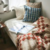 BasShu Patchwork Quilt Blanket - Red
