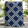 BasShu Patchwork Quilt Blanket - Navy