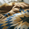 BasShu Patchwork Quilt Blanket - Camel