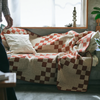 BasShu Patchwork Quilt Blanket - Red