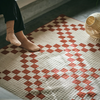 BasShu Patchwork Quilt Blanket - Red