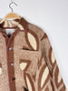 Farewell Frances - Vintage Wool Blanket Jacket - Brown Leaves - Medium