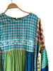 Injiri - Long Sleeve  Dress Mix Plaid Dress  - 100% Cotton