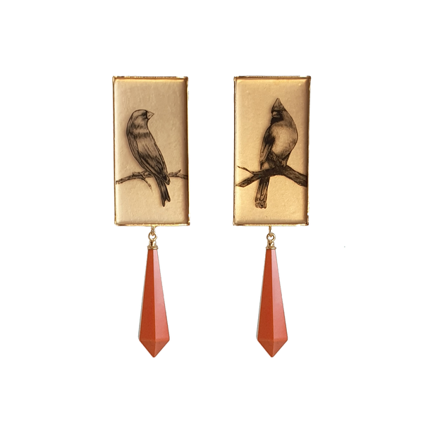 Anzu - Drop Earrings - Gold Vermeil - Songbirds