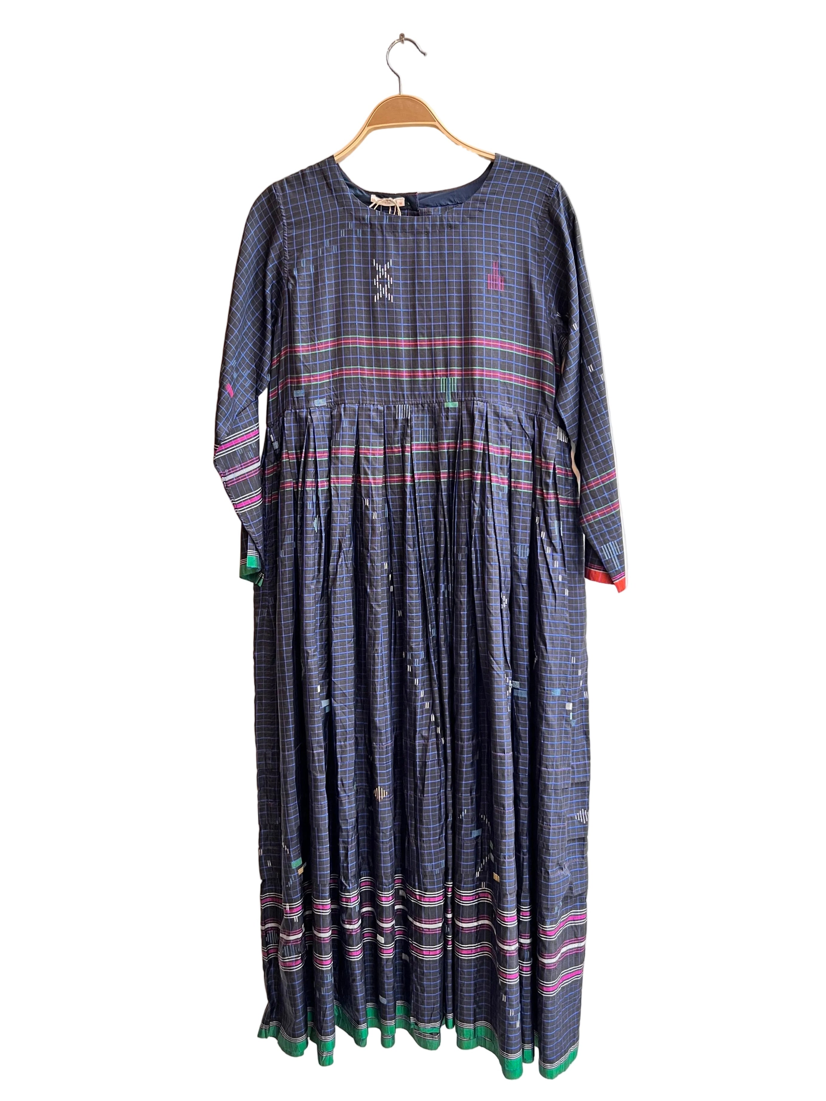 injiri silk dress Injiri Silk & Cotton Embroidered Rasa Bib Dress
