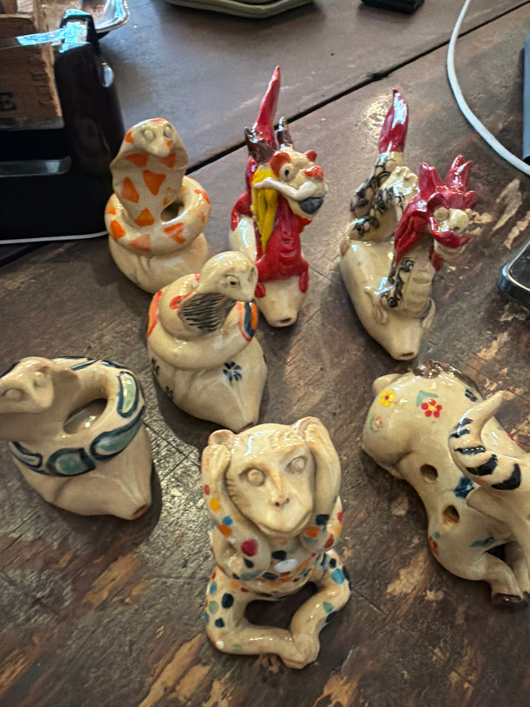 Handpainted glazed - zodiac animal whistle - Viet