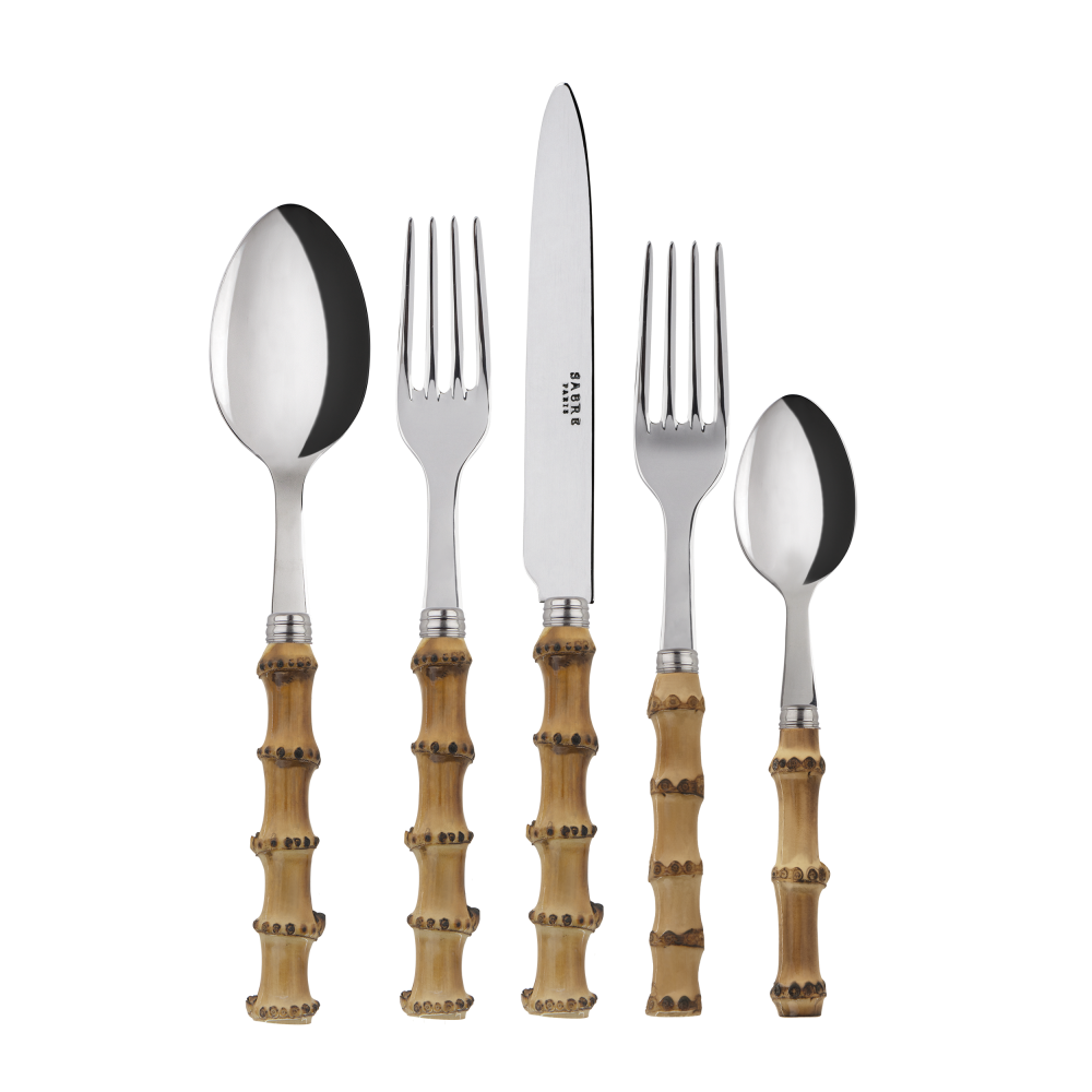 Sabre - Panda - Light Bamboo - Cutlery Set Of Five