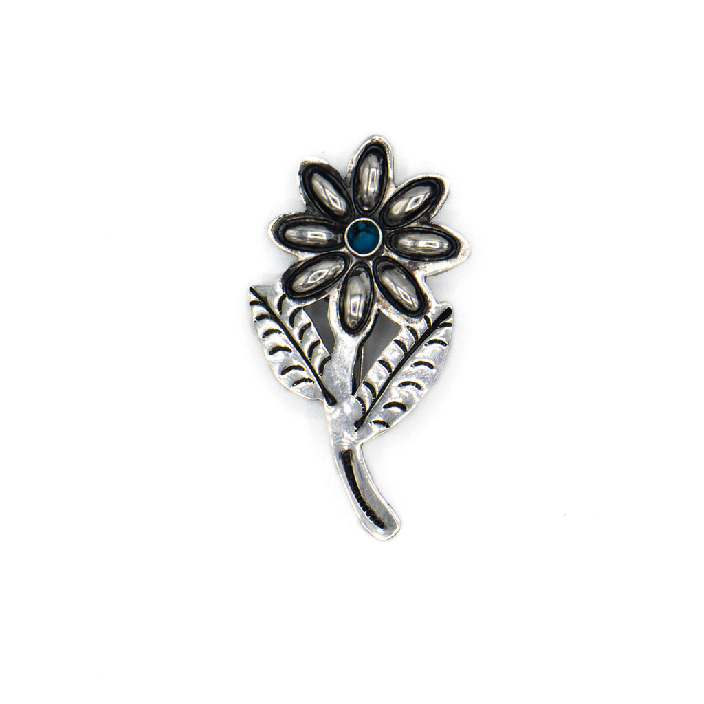 Brooch - Flower Turquiose