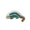 Beaded Brooch Pin - Colorful Chameleon