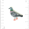 Beaded Brooch Pin - Homing Pigeon