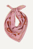 Hand Painted Cashmere Paisley Bandana Scarf - 20x 20" - Pink
