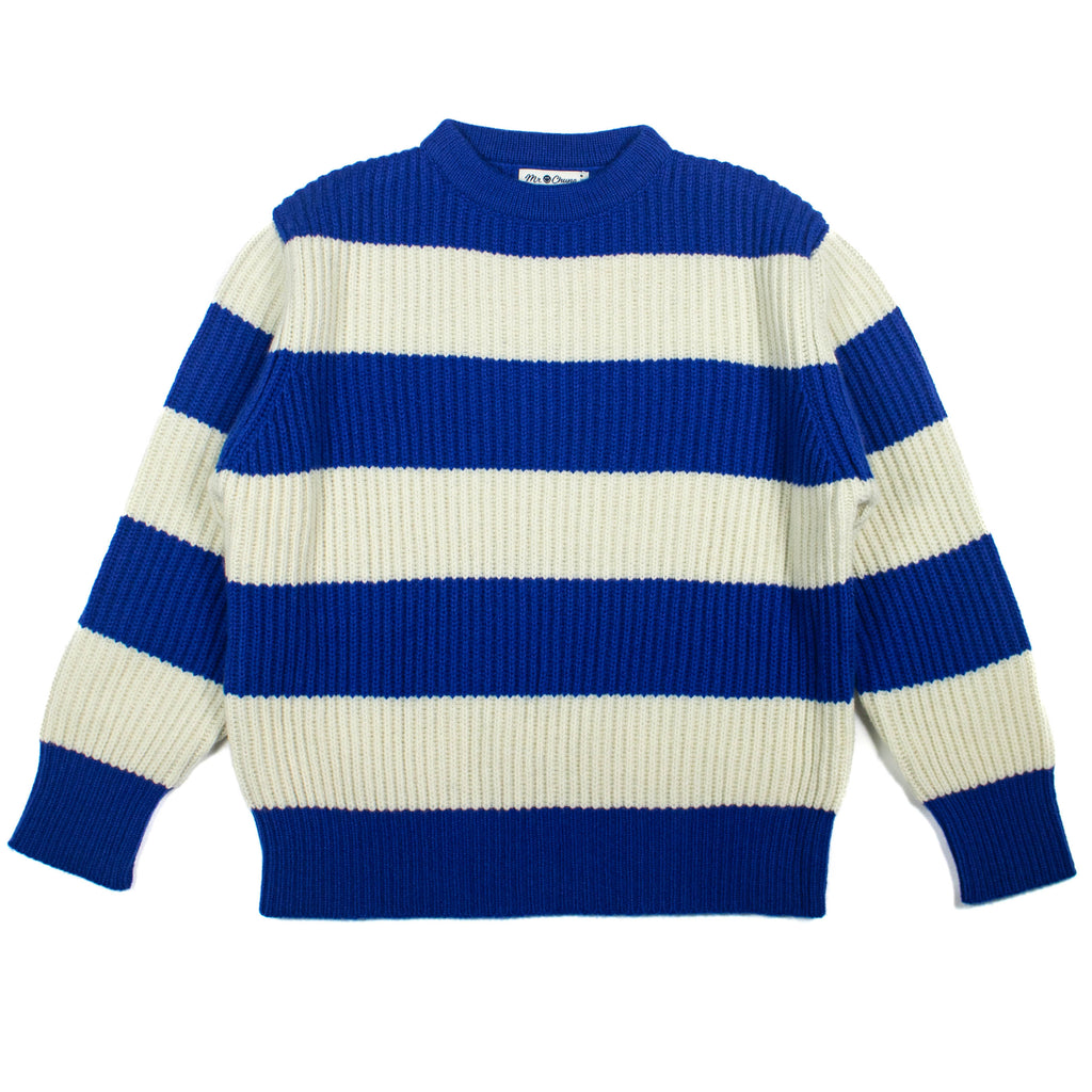 Mr. Chung Cashmere Crewneck Sweater - Stripe Ocean