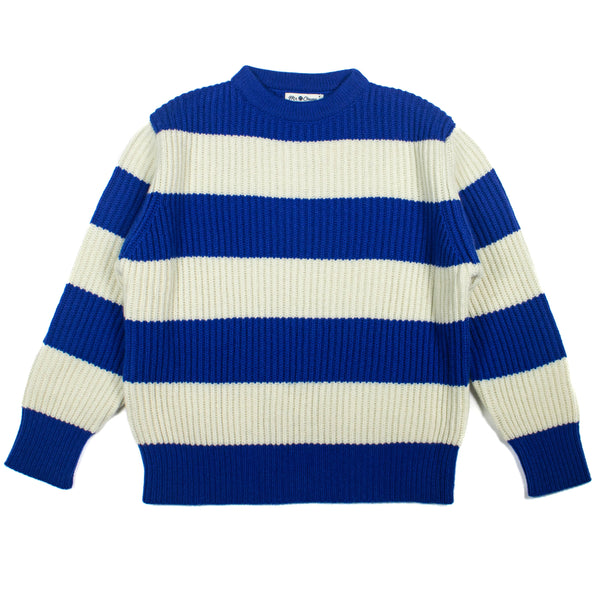 Mr. Chung Cashmere Crewneck Sweater - Stripe Ocean