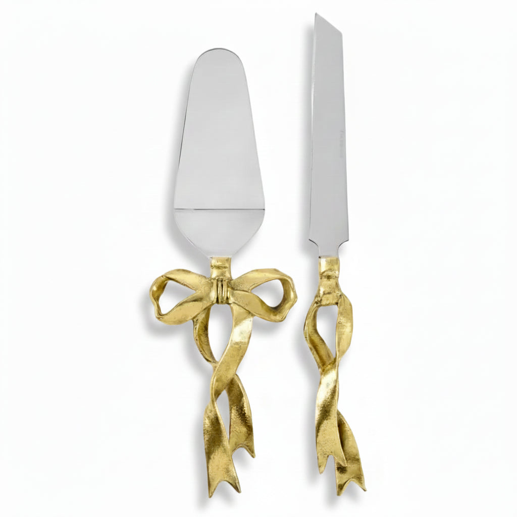 Brass Ribbon Cake Set