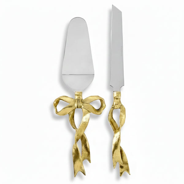 Brass Ribbon Cake Set