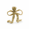 Brass Ribbon Bow Candle Holder