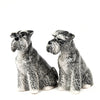 Quail -  Schnauzer Dog -Salt and Pepper Shakers