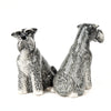 Quail -  Schnauzer Dog -Salt and Pepper Shakers