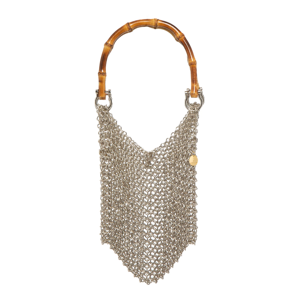 Silvia Gnecchi - Bamboo Chainmail Bag - Silver