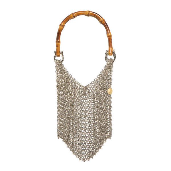 Silvia Gnecchi - Bamboo Chainmail Bag - Silver