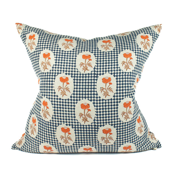 Soil To Studio - Zara Print - Navy－ 22x22