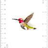 Beaded Brooch Pin - Sparkling Hummingbird