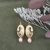 Anzu - Long Oval Pearl Earrings - Gold Vermeil - Aphrodite