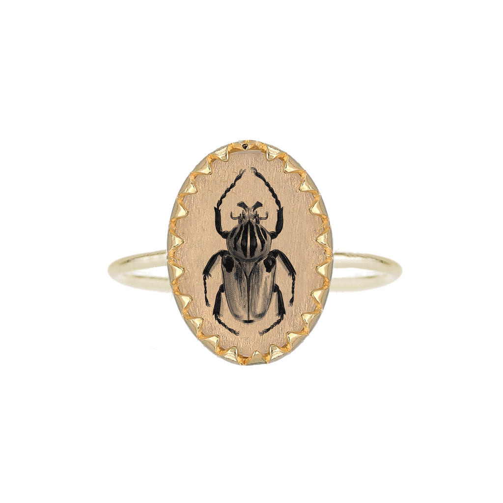 Anzu - Victoria Ring - Gold Vermeil - Goliathus Beetle