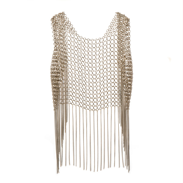 Silvia Gnecchi - The Gilet Chainmail Top - Silver