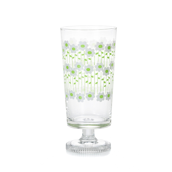 Retro Tumbler - Green Flowers