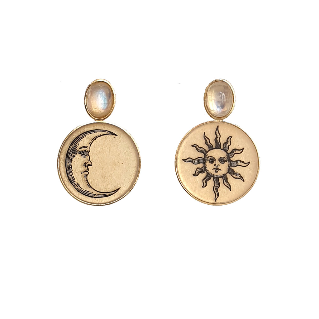 Anzu - Orb Earrings - Gold Vermeil - Sun & Moon
