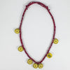 Bandana Smiley Necklace - Red