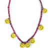 Bandana Smiley Necklace - Red