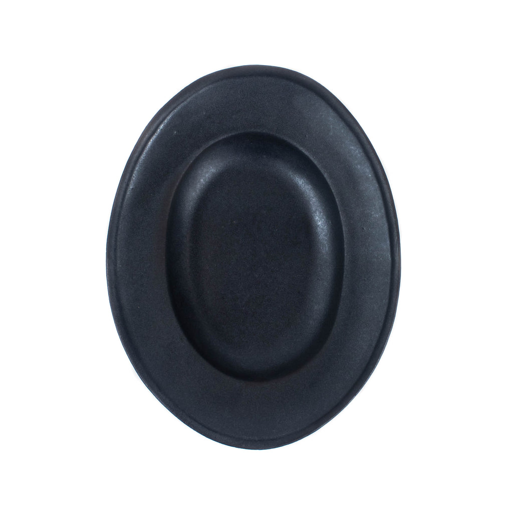 Black Oval Matte Plate - Japan