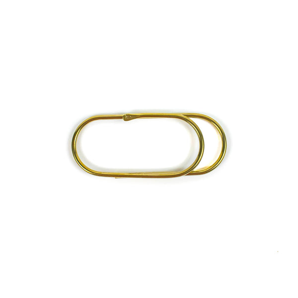 Brass Paper Clip Shape Money Clip