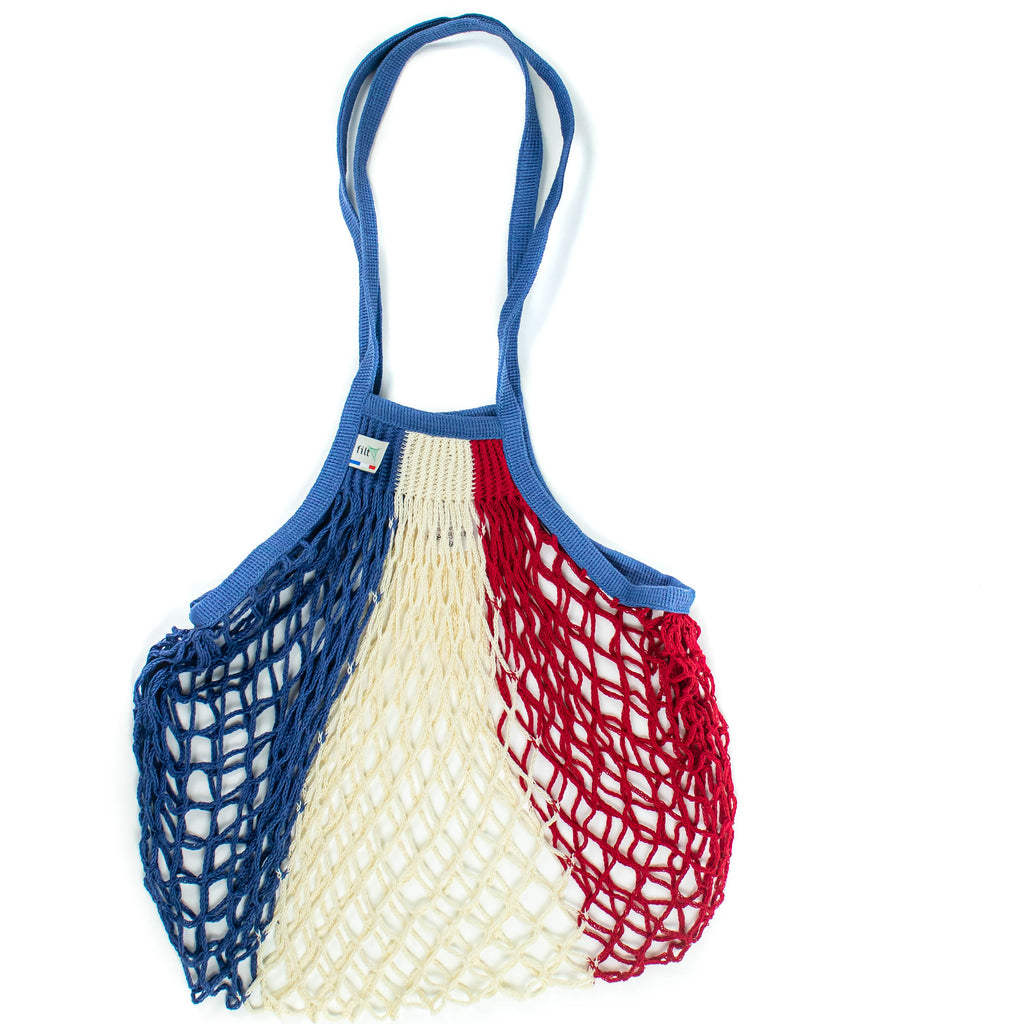 Filt - Red, White, Blue Net Cotton Shopper - Medium