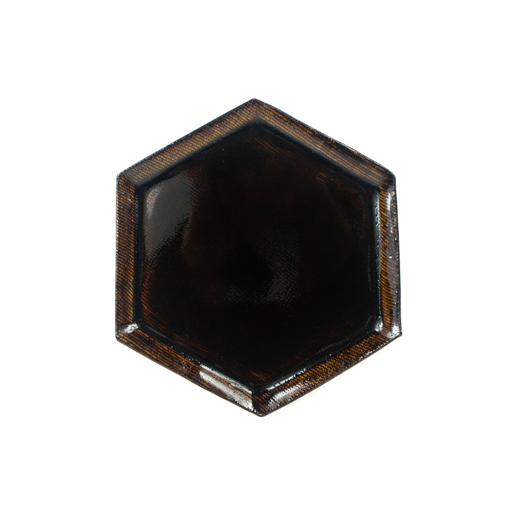 Honeycomb Plate - Dark Brown