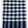 Navy And White Check Cotton Scarf