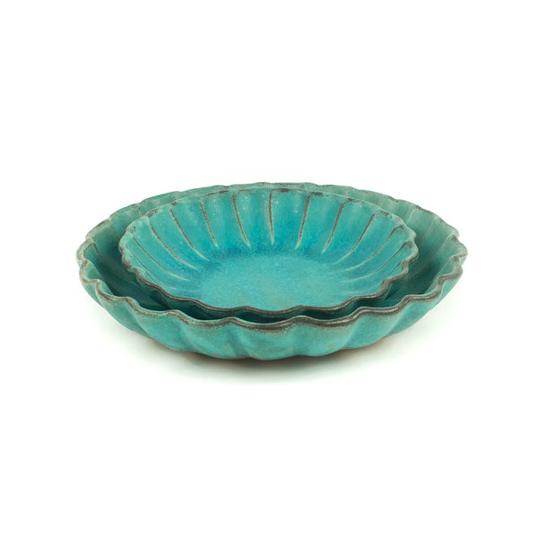 Turquoise Flower Wheel Plate - Japan - November 19 Market