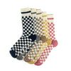 Mr. Chung Checker Socks - Indigo