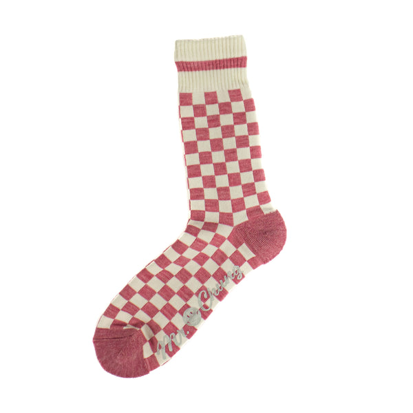 Mr. Chung Checker Socks - Pink