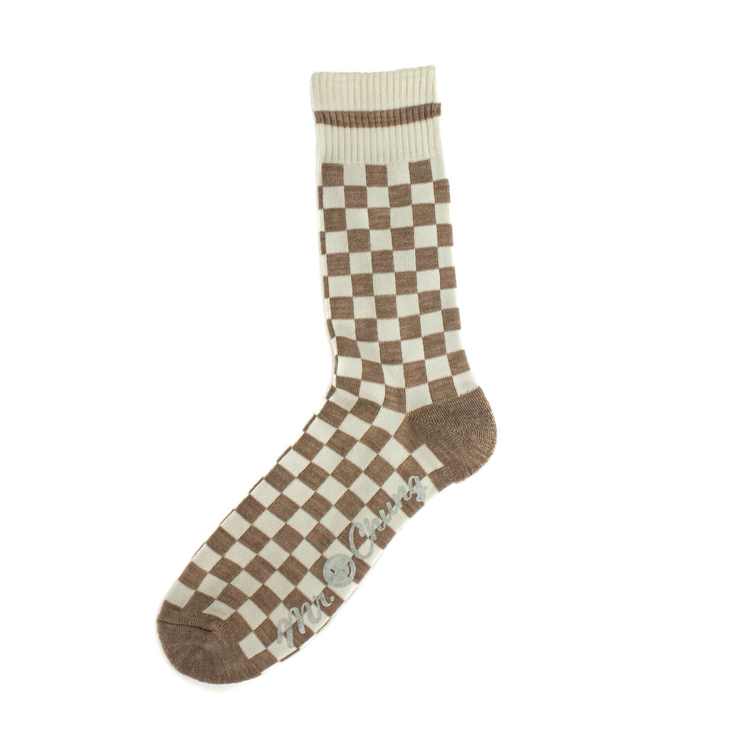 Mr. Chung Checker Socks - Sand